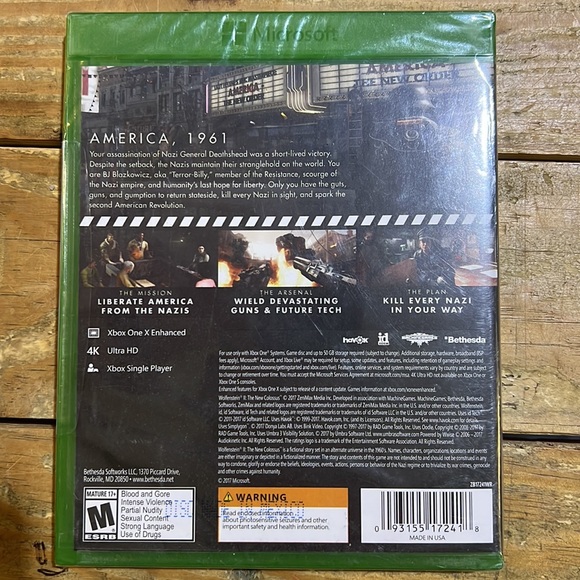 Wolfenstine 2. Brand new never opened - Picture 2 of 2